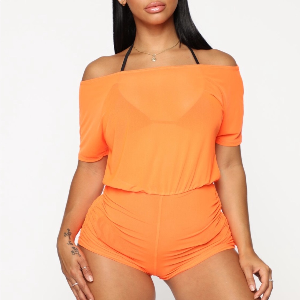 Fashion Nova Romper cover up